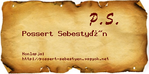 Possert Sebestyén névjegykártya